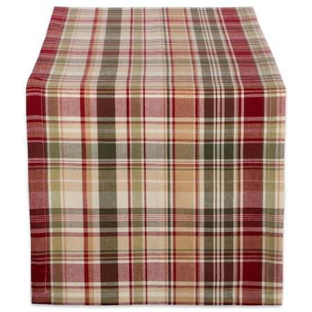 Fastfood 14 x 72 in. Give Thanks Plaid Table Runner FA1582923